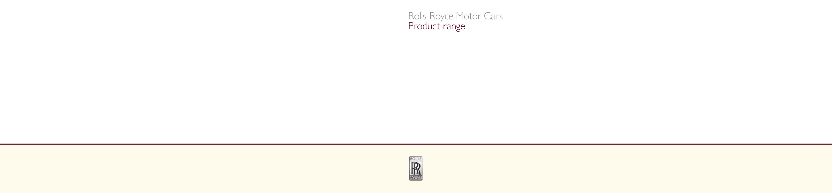 2013 Rolls-Royce Model Range Brochure Page 3